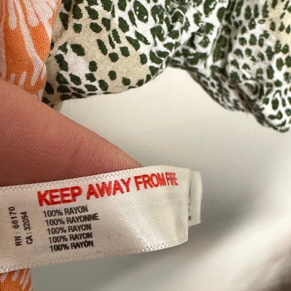 ANTHROPOLOGIE True Sleep Moxy Pajama Set Chartreuse Orange Sz XL {E32} - Picture 9 of 9